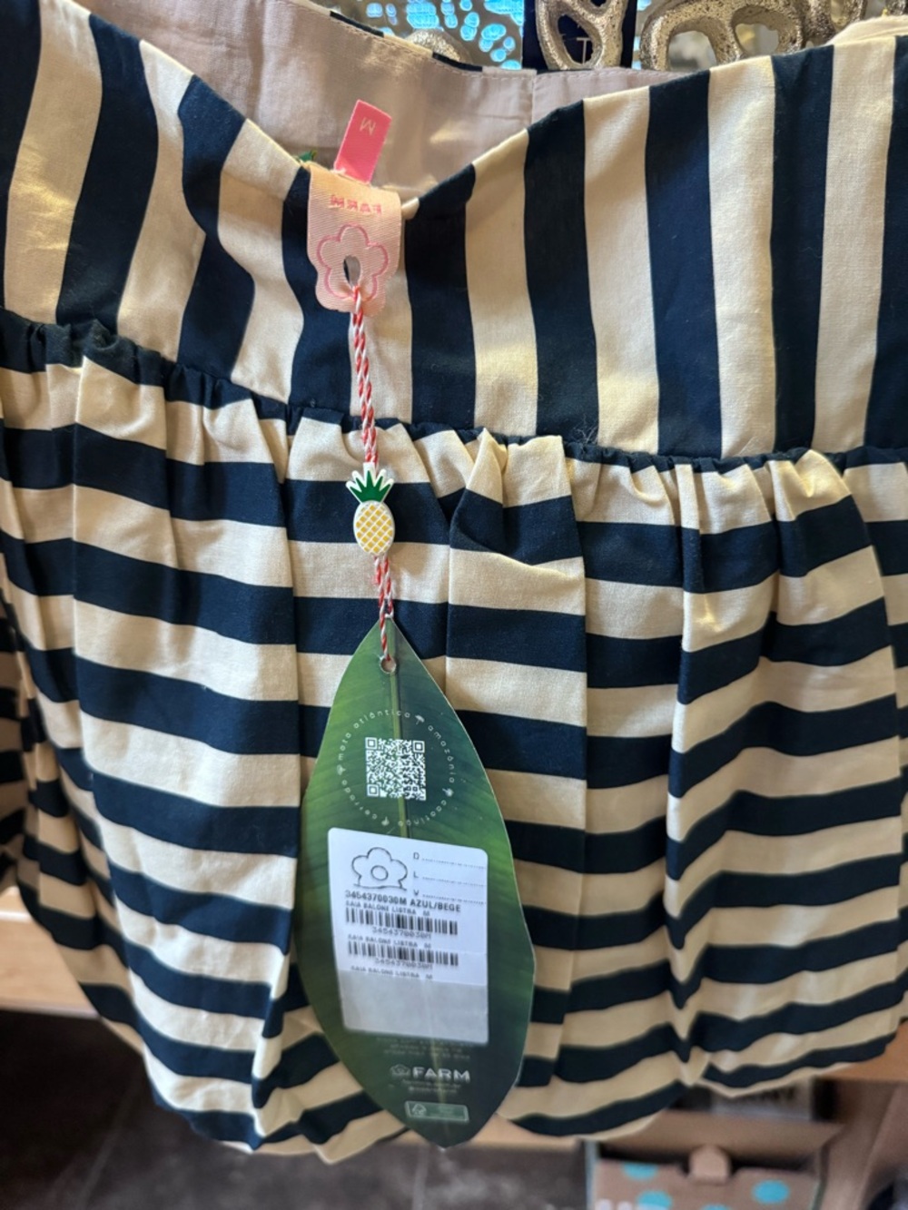 FARM Rio Navy and Ivory Striped Mini Skirt - Picture 5 of 5